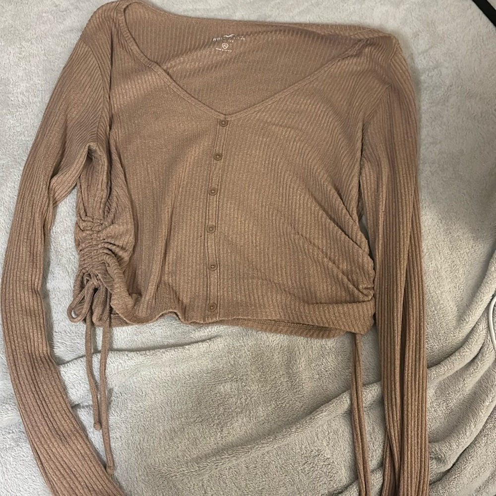 Hollister synched long sleeve baby tee XL